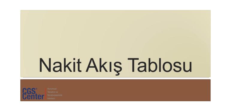 Nakit Akış Tablosu Eğitimi
